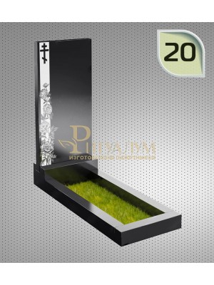Памятник из гранита "Клипарт" с оформлением 20 — ritualum.ru