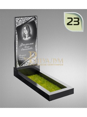 Памятник из гранита "Клипарт" с оформлением 23 — ritualum.ru