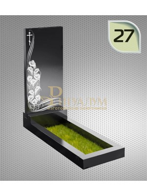 Памятник из гранита "Клипарт" с оформлением 27 — ritualum.ru