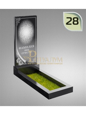 Памятник из гранита "Клипарт" с оформлением 28 — ritualum.ru